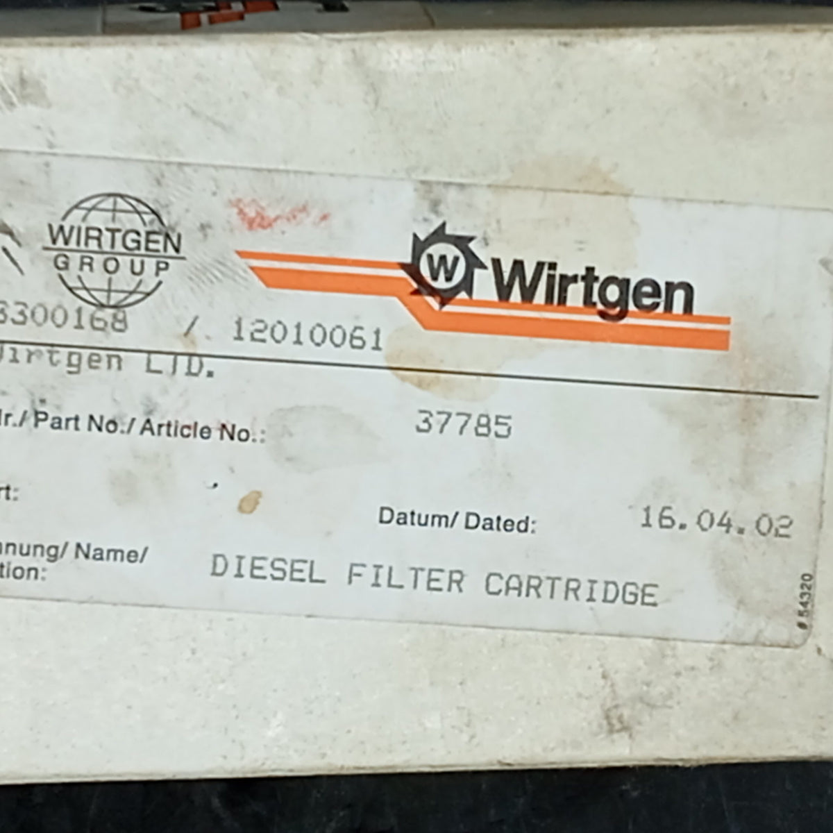 Wirtgen - Fuel Filter - 37785